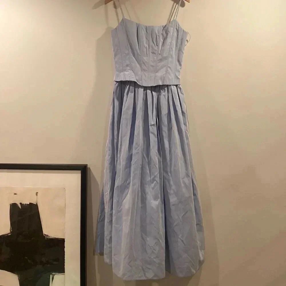 Jessica McClintock Gunnesax sz 9/10 acetate gown with netted skirting under